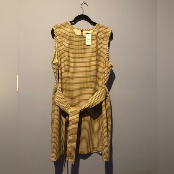 ⭕️ PRICE FIRM NEW Toccin Plus Size 22 Plaid Belted Sheath Dress - Picture 2 of 5